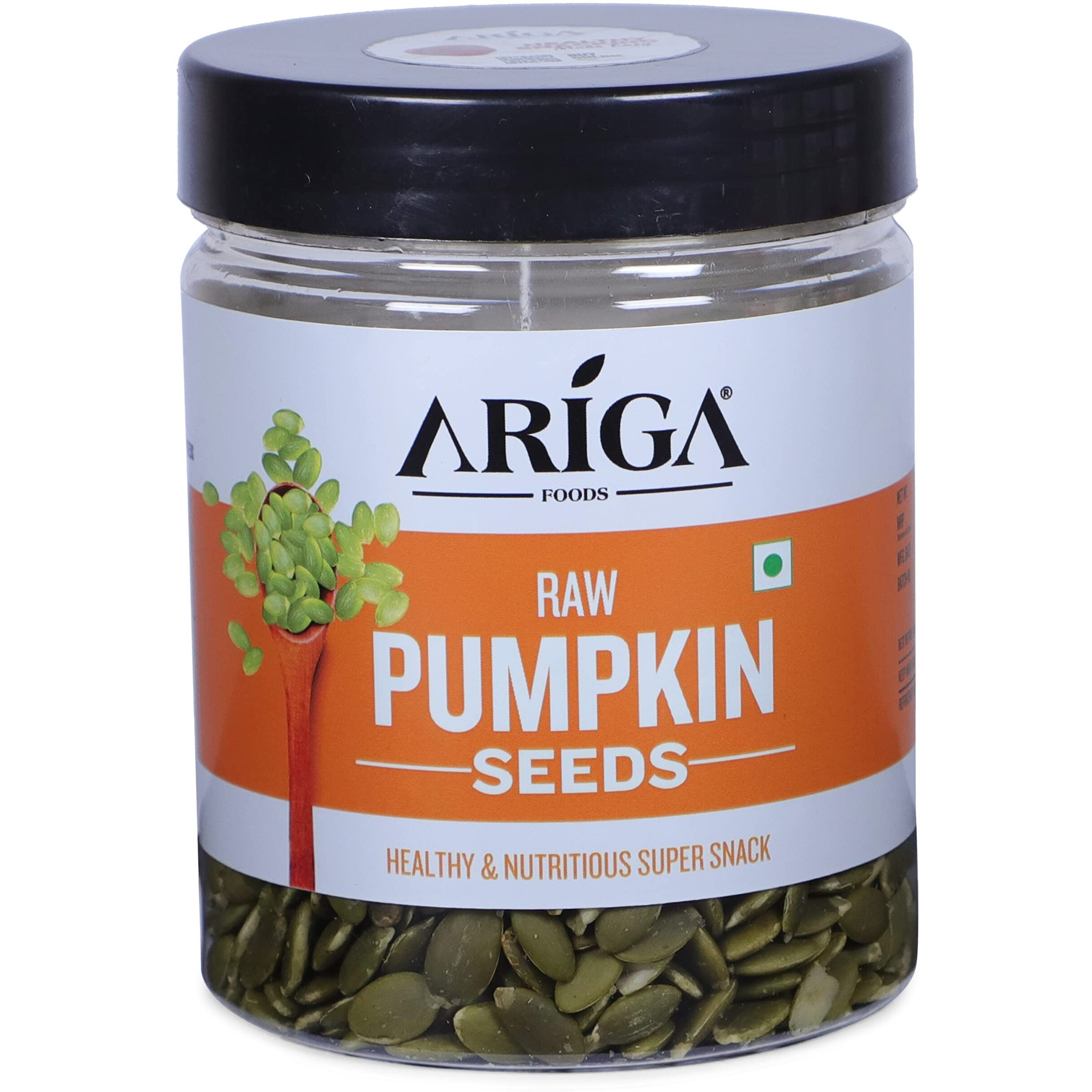 Ariga Foods Raw Pumpkin Seeds Immunity Booster | Rich in Protein & Fibre For Weight Loss in Pet Jar | Rich Source of Omega 3 | Highly Nutritious Snack | Rich in Protein, Dietary Fibre, Zinc & Magnesium 200g