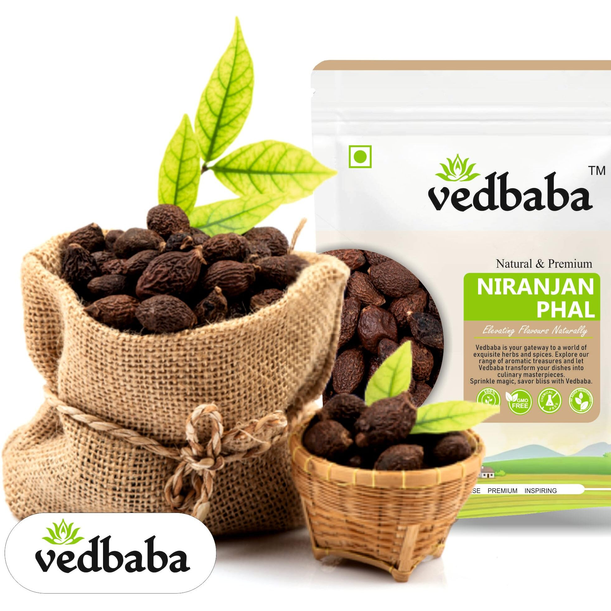 Vedbaba Niranjan Phal - 200 GM | Sterculia Lychnophora | Malva Nuts