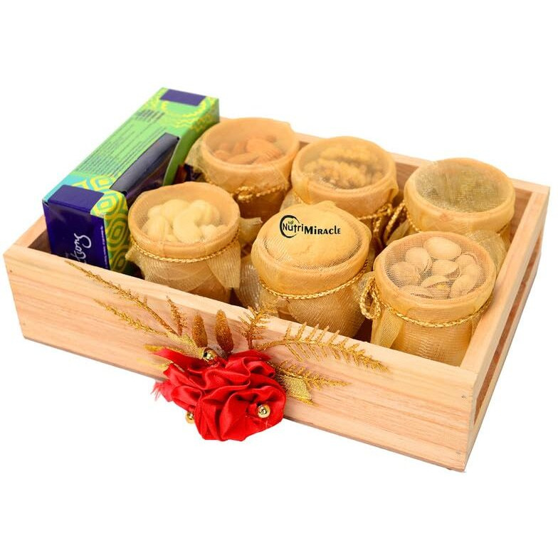 NUTRI MIRACLE Gourmet Gift | Rakhi Dry Fruit Hamper | Retirement | Baby Shower | Birthday | Diwali Corporate Gifting | Anniversary | Thanks Giving,1kg (2 Rakhi Set)