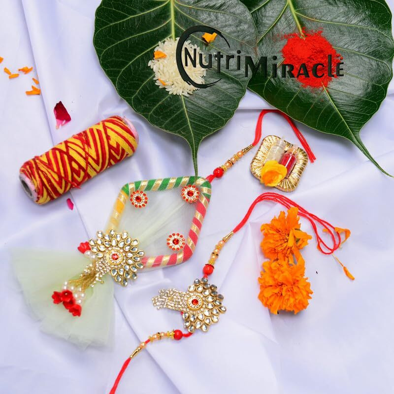 NUTRI MIRACLE Gourmet Gift | Rakhi Dry Fruit Hamper | Retirement | Baby Shower | Birthday | Diwali Corporate Gifting | Anniversary | Thanks Giving,1kg (2 Rakhi Set)
