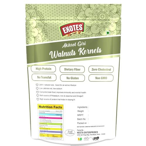 Exotes Premium Dry Fruits (American Walnut/ Akhrot Giri), 1000 g