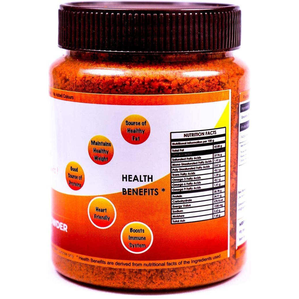 HEALTHY PANDA Peanut Garlic Chutney Powder / Groundnut Chutni Powder Famously Known As Shenga Chatni (100% Natural & Healthy) 125 Gram