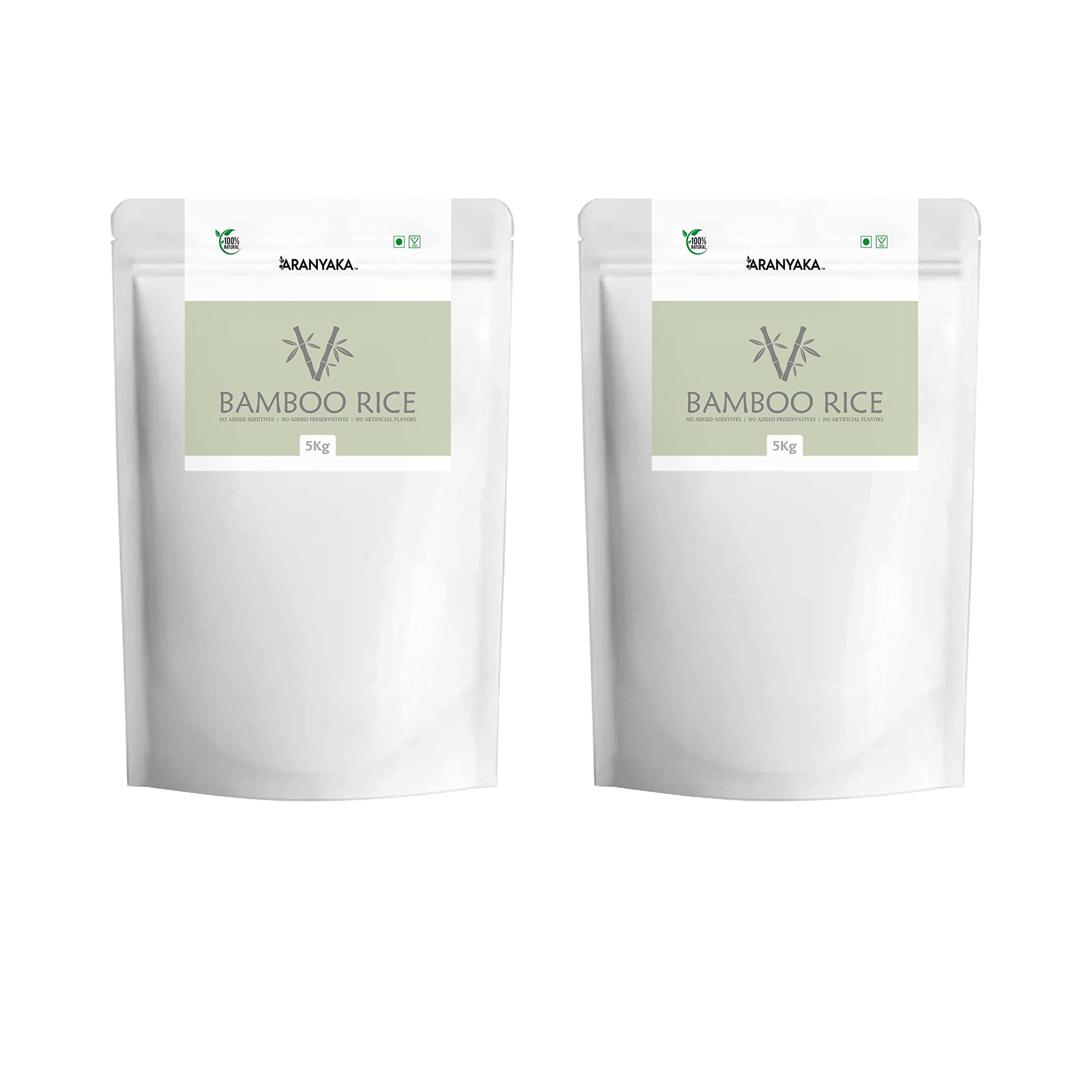 Aranyaka Kerala Wayanadan Forest Wild Bamboo Rice 10 Kg| Mulayari | Small Grain, Raw | Unpolished | (5Kg x 2) |10 kg in TOTAL |