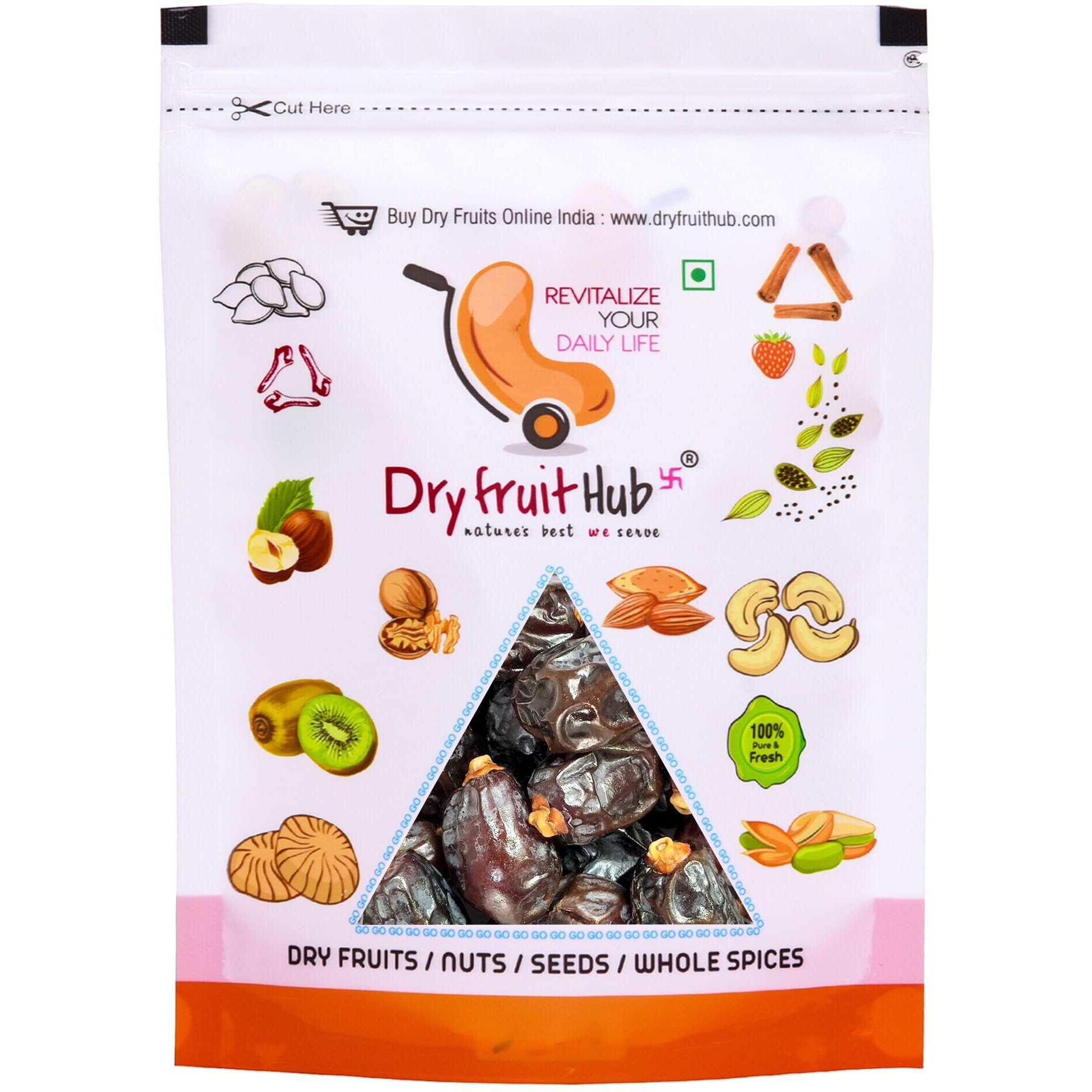 Dry Fruit Hub Khenaizi Dates 800gm Arab Emirates Dates, Dates dry fruits - (Khajoor/Khajur)| All Natural | No Preservatives | No Added Sugar | Gluten Free | Vegan | Non GMO |