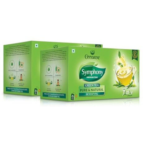 Goodricke Symphony Green Tea Pure & Natural, 25 Tea Bags (Pack of 2) | Detoxification & Boost Immunity | Increases Metabolism