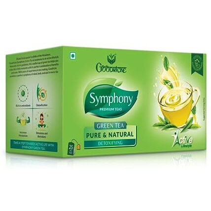 Goodricke Symphony Green Tea Pure & Natural, 25 Tea Bags (Pack of 2) | Detoxification & Boost Immunity | Increases Metabolism