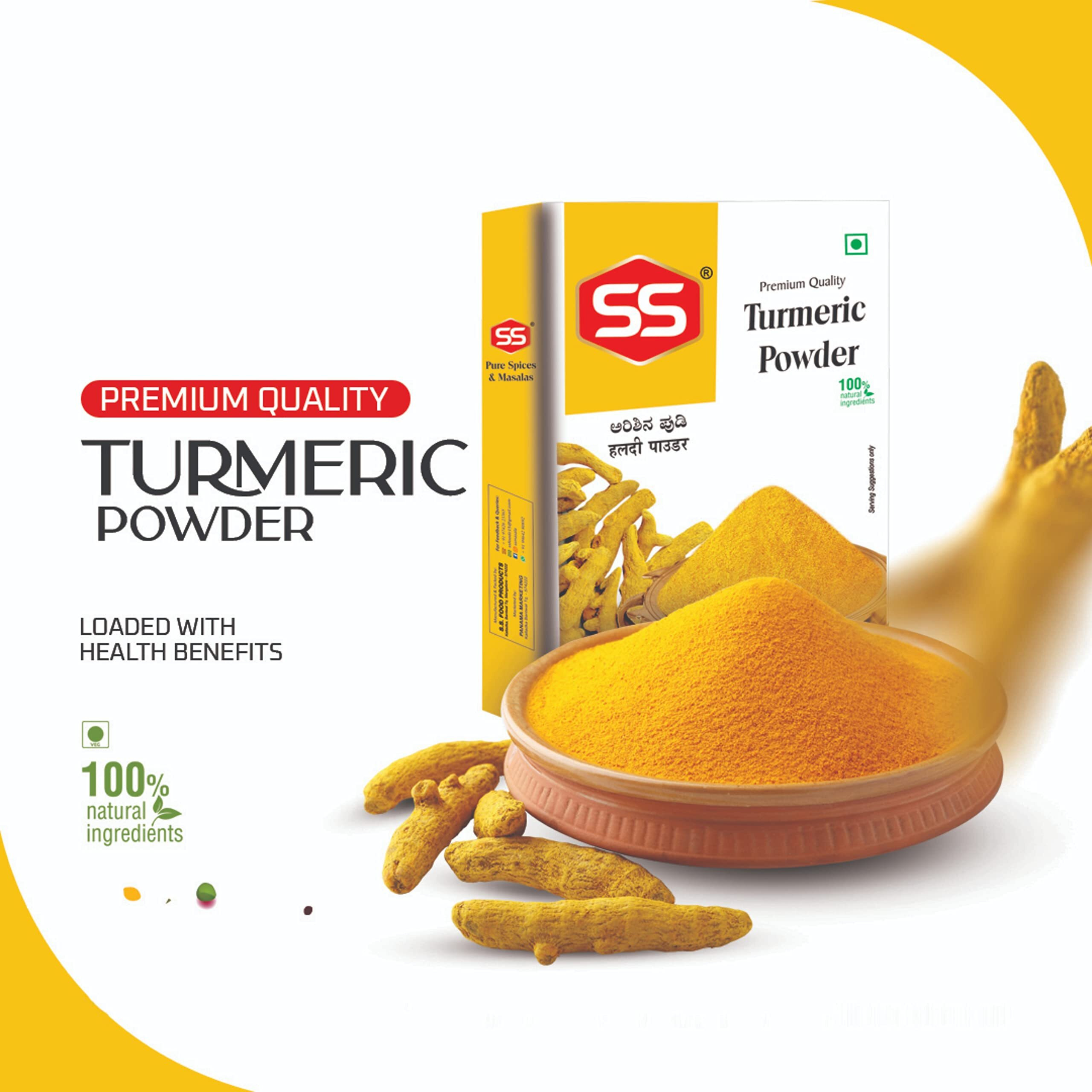 SS MASALAS Powdered Spices Combo Pack Of 3 Pure Red Chilli Powder, Turmeric Powder And Coriander Powder, 80 Grams Each