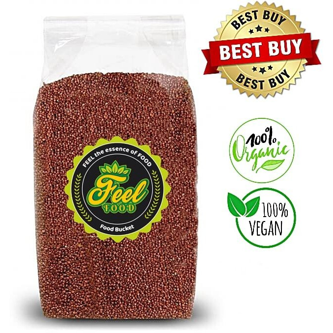 Feelfood Gluten Free Red Quinoa pouch 900g (Vacuum pack) - Fiber rich Healthy Food | Diet Food | Red Quinoa Seeds