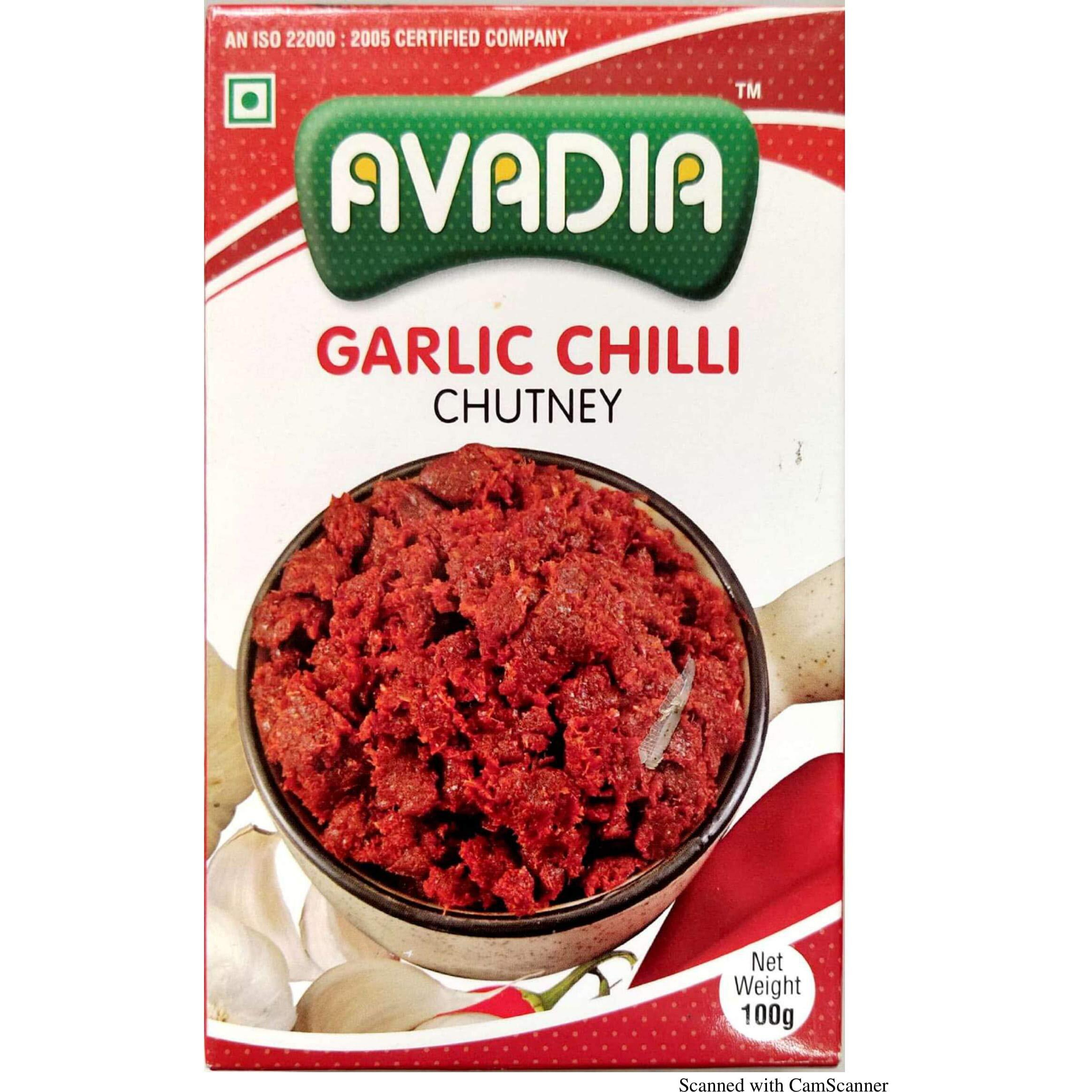 Avadia veg combo(dabeli masala, garlic chilly chutney) - 100 grm