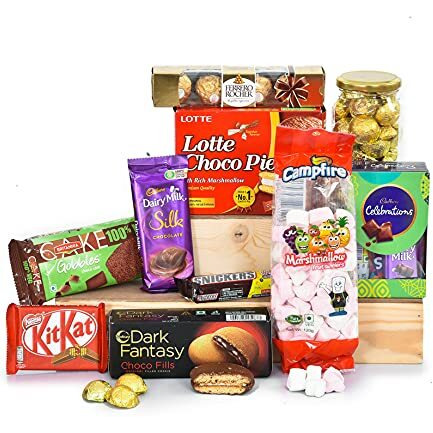 NUTRI MIRACLE Return Diwali Gift Chocolate Gift Hamper Basket for Corporate Employees | Family | Friends | Candles Chocolate Diwali Gift Pack Box