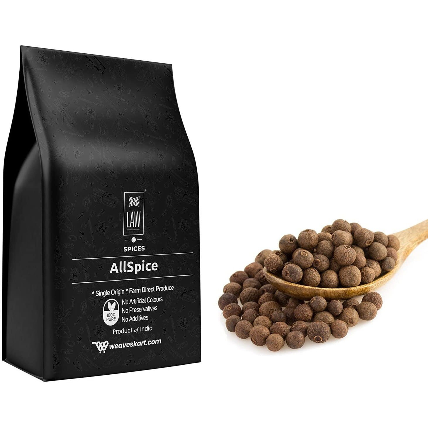 looms & weaves - Allspice (Whole) from Kerala - 100 gm (jamaica pepper/jamaica pimenta, SarvSugandhi)