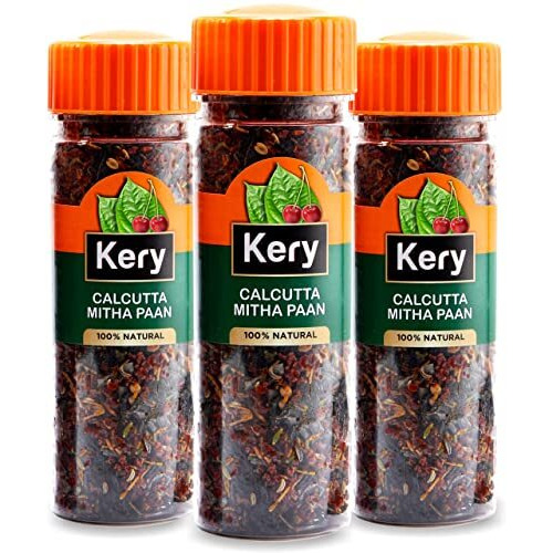 Kery Calcutta Meetha Paan Mukhwas [Fresh Paan Delight Mouthfreshener] 3 Bottles, 300 Gm