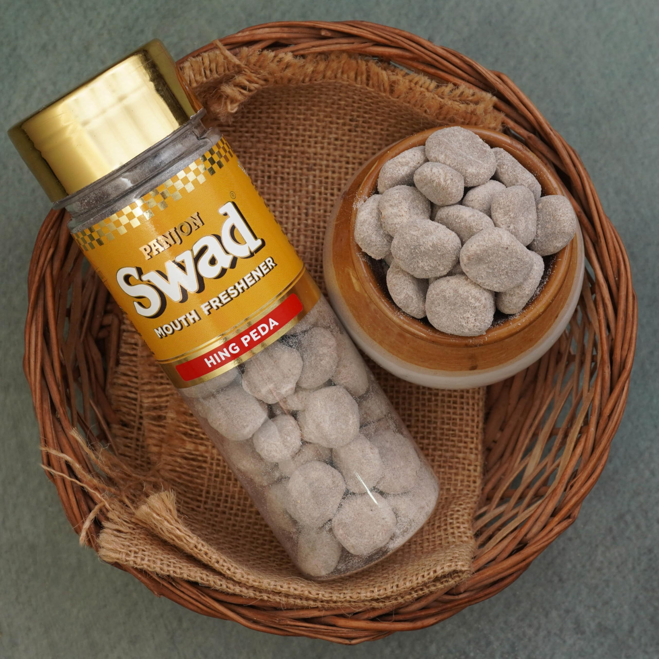 Panjon Swad Hing Peda Mukhwas (Pack Of 3 X 120 Grams) | Digestive Mouth Freshener | Hygienically Packed Traditional Pachak | Tasty Mouthfresheners | After-Meal Snack | Dry Mukhwas