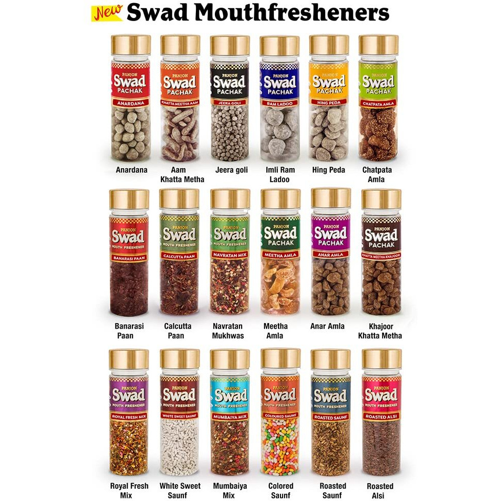 Panjon Swad Roasted Alsi Mukhwas (Pack Of 3 X 120 Grams)