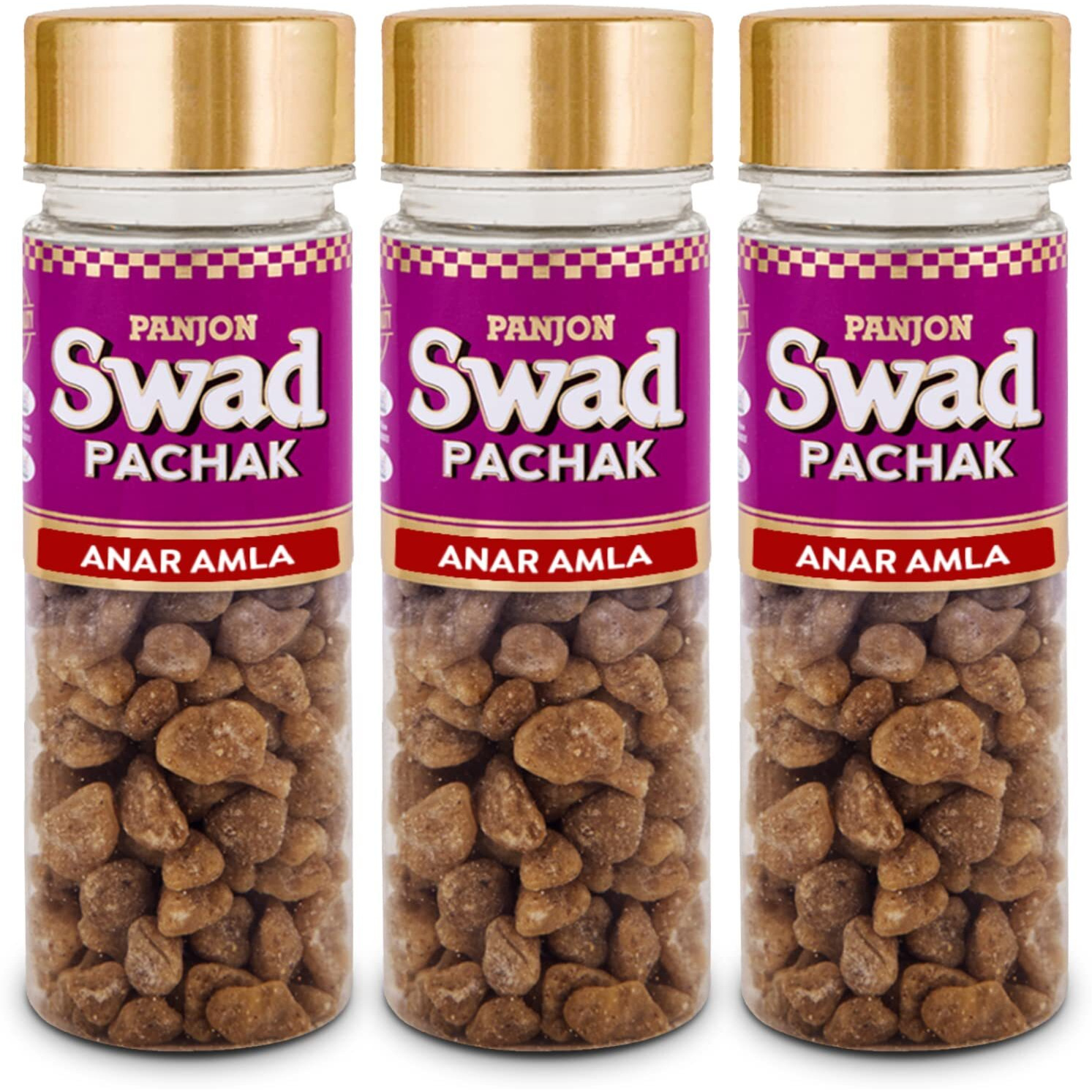 Panjon Swad Anar Amla Candy Mukhwas (Pack Of 3 X 120 Grams) | Digestive Mouth Freshener | Hygienically Packed Traditional Pachak | Tasty Mouthfresheners | After-Meal Snack | Dry Mukhwas.