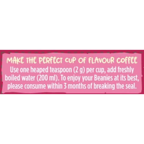 Beanies The Flavour Co Beanies | Instant Flavoured Coffee | White Chocolate & Raspberry | Low Calorie, Sugar Free | 50 Gram| Pack Of 1, Jar