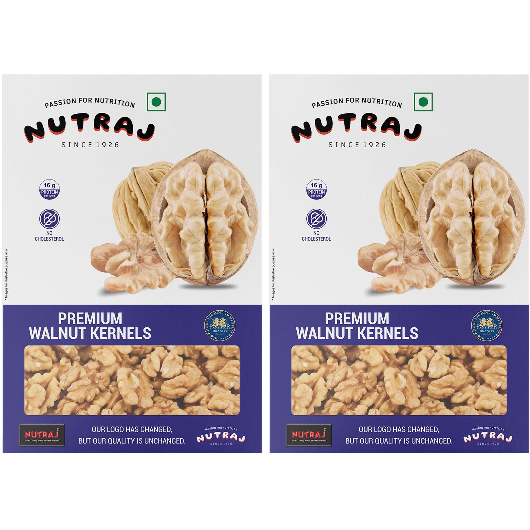 Nutraj Premium Walnut Kernels (Without Shell) 400g (2 x 200g) - Vacuum Pack | Akhrot Giri | Delicious & Crunchy Walnut Giri | High in antioxidants | Brain food