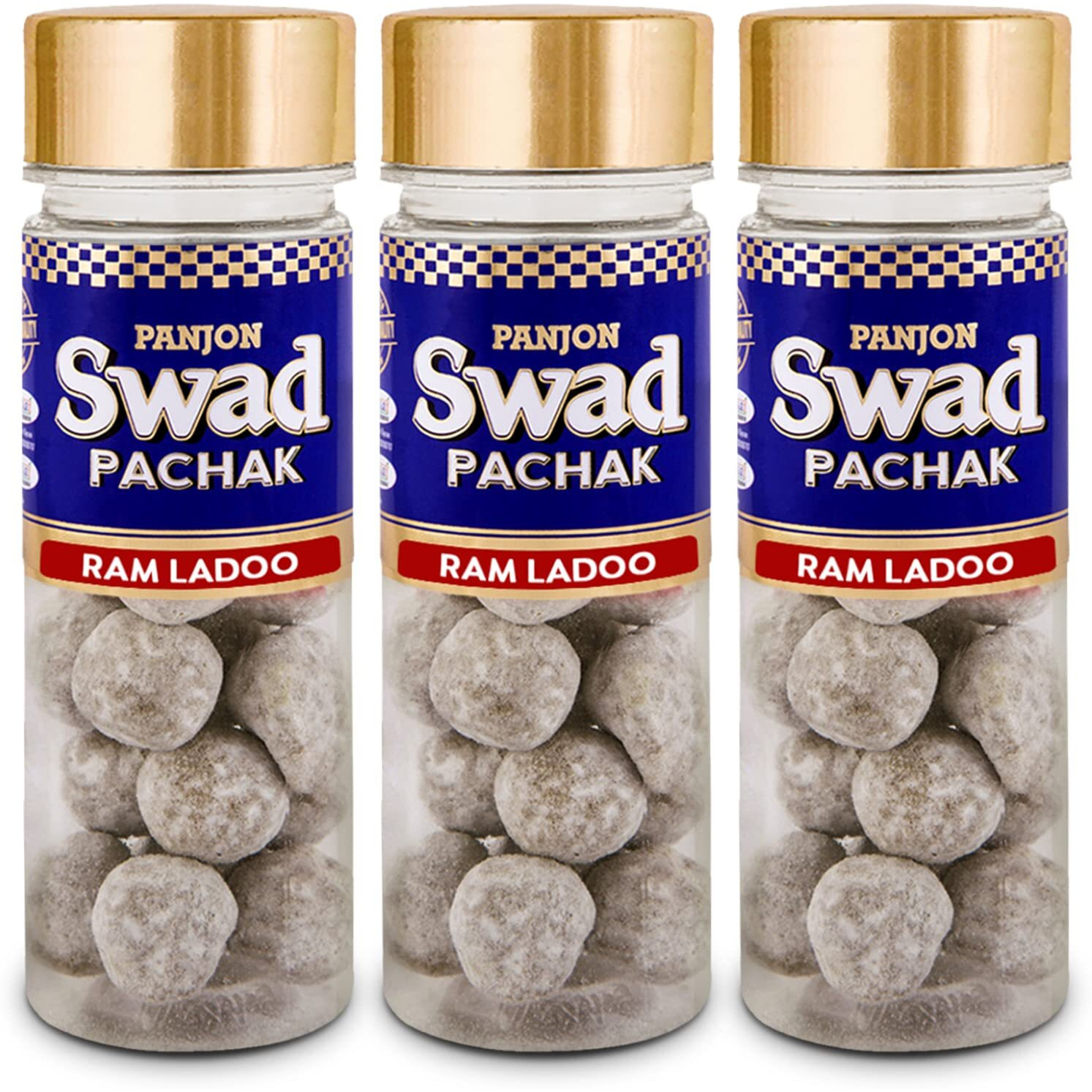 Panjon Swad Imli Ram Laddoo Mukhwas (Pack Of 3 X 130 Grams) | Digestive Mouth Freshener | Hygienically Packed Traditional Pachak | Tasty Mouthfresheners | After-Meal Snack | Dry Mukhwas
