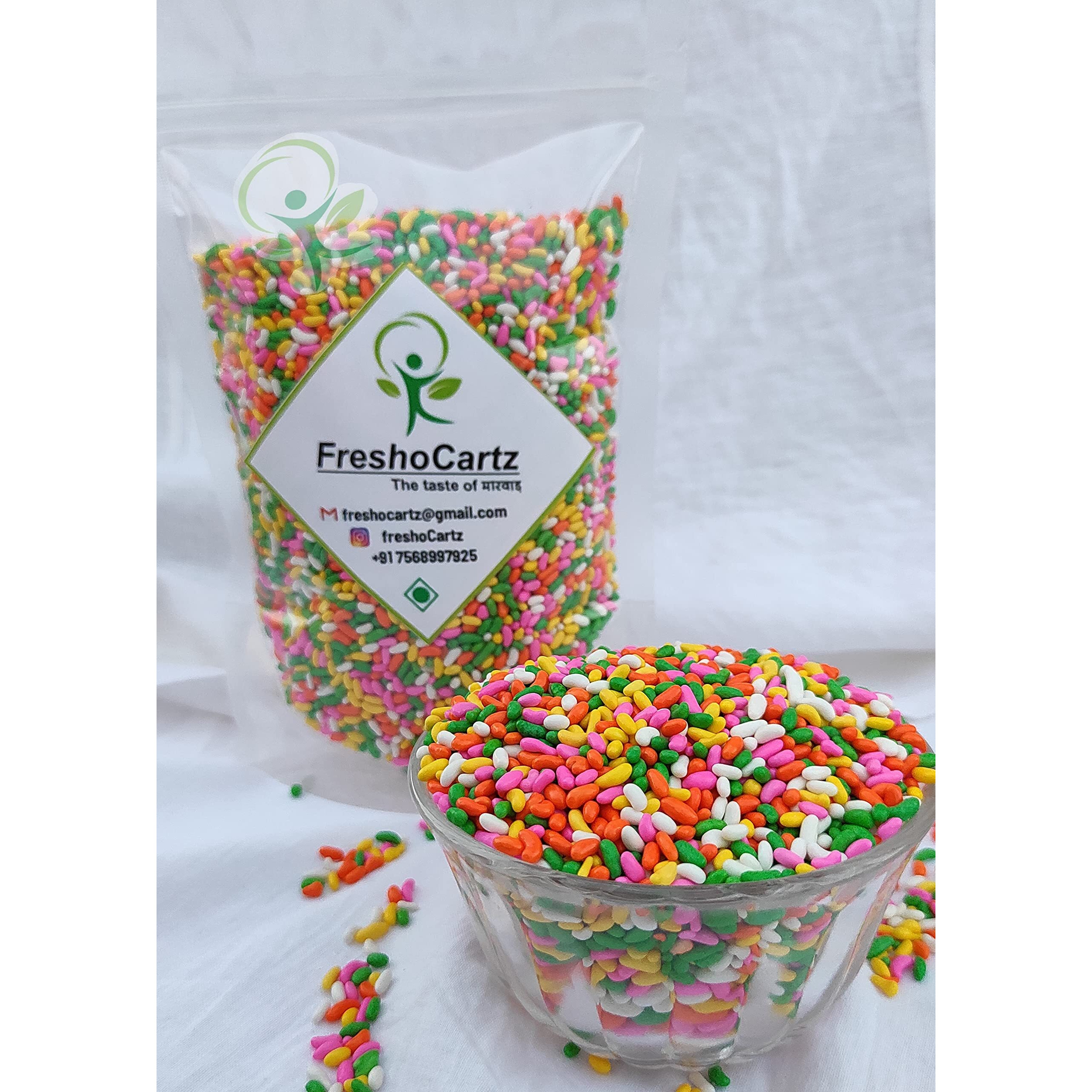 FreshoCartz Coloured Saunf | Sugar Coated Fennel Seeds | Mouth Freshner (Mukhwas) (900)