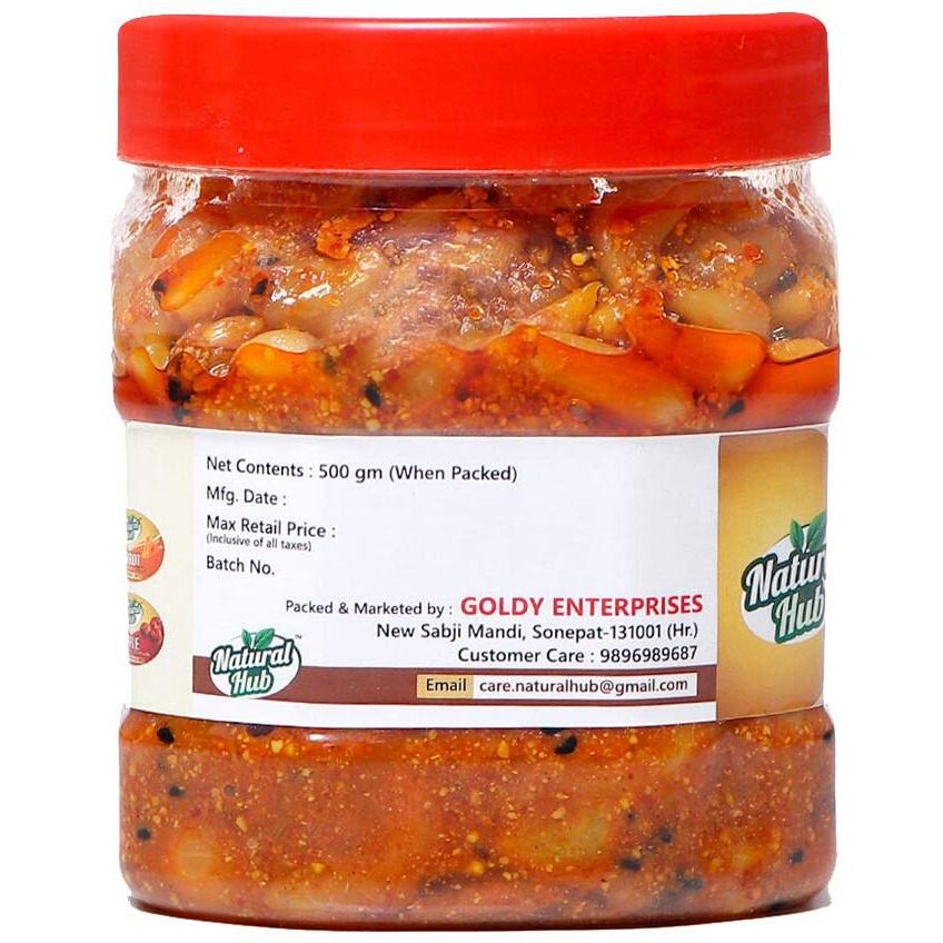 Natural Hub Homemade Garlic Pickle,(Garlic, 500 gm)