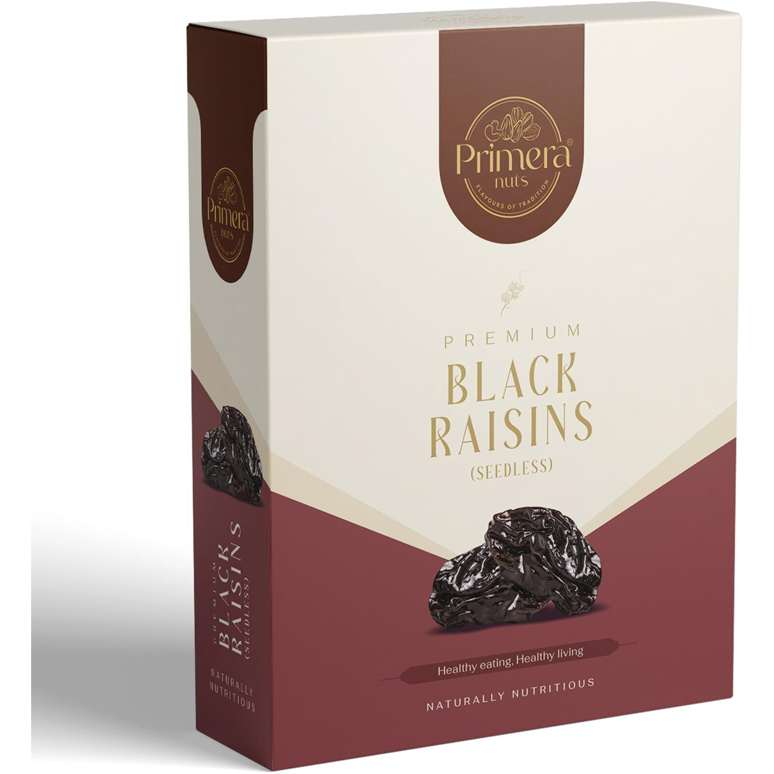 PRIMERA NUTS Premium Tasty Black Raisins without Seeds (250 GM) | Jumbo Naturally Nutritious Delicious Healthy Snack (Seedlees)
