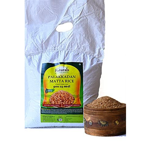 Naturals & Consumatic Premium Palakkadan Matta Rice | undaMatta | Rose Matta | Kerala Matta | Kutthari | Parboiled | Nutrient Rich | 10 KG (Pack of 2-5KGX2)