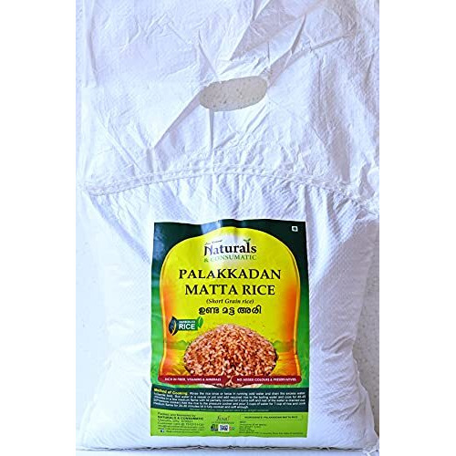 Naturals & Consumatic Premium Palakkadan Matta Rice | undaMatta | Rose Matta | Kerala Matta | Kutthari | Parboiled | Nutrient Rich | 10 KG (Pack of 2-5KGX2)