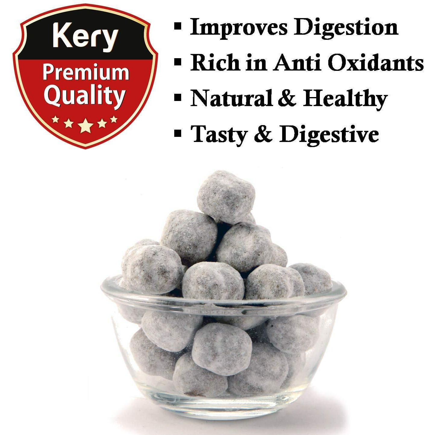 Kery Imli Ladoo Mukhwas [100% Digestive Ram Laddo Imli Pachak Mouth Freshener] 3 Bottles, 390 Gm