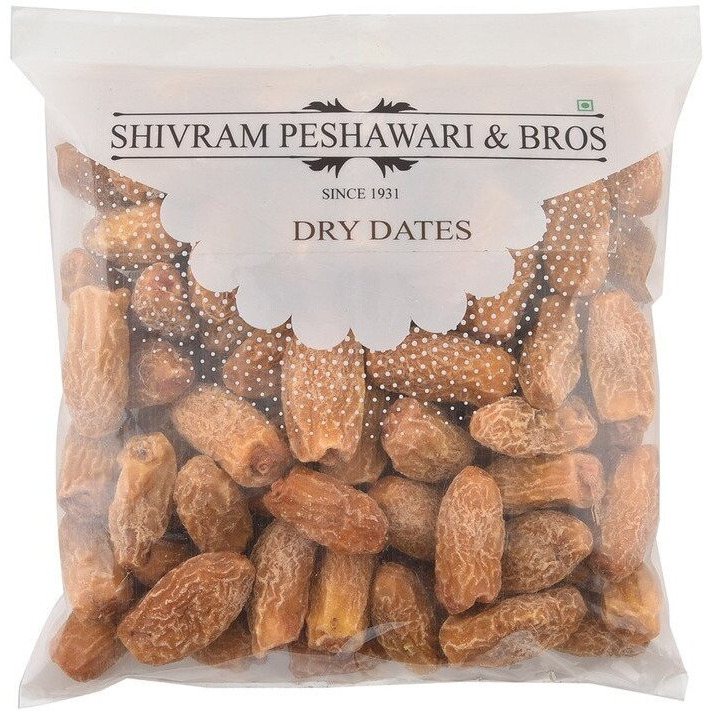 Shivram Peshawari & Bros Khajoor or Khajur Dry Fruit For healthy snack| Healthy & Nutritious Snack | Pila Chhuara | Dry Dates Kharak 900 Grams
