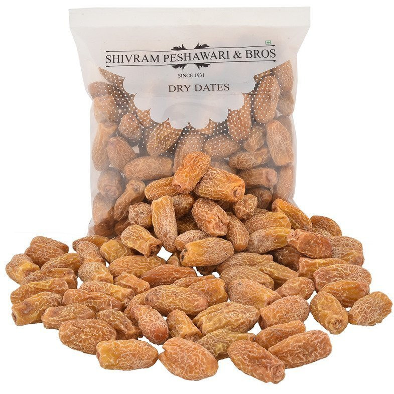 Shivram Peshawari & Bros Khajoor or Khajur Dry Fruit For healthy snack| Healthy & Nutritious Snack | Pila Chhuara | Dry Dates Kharak 900 Grams