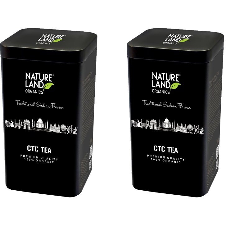 Natureland Organics CTC Tea 250 gm - 100% Organic Strong Black Tea (Pack of 2)