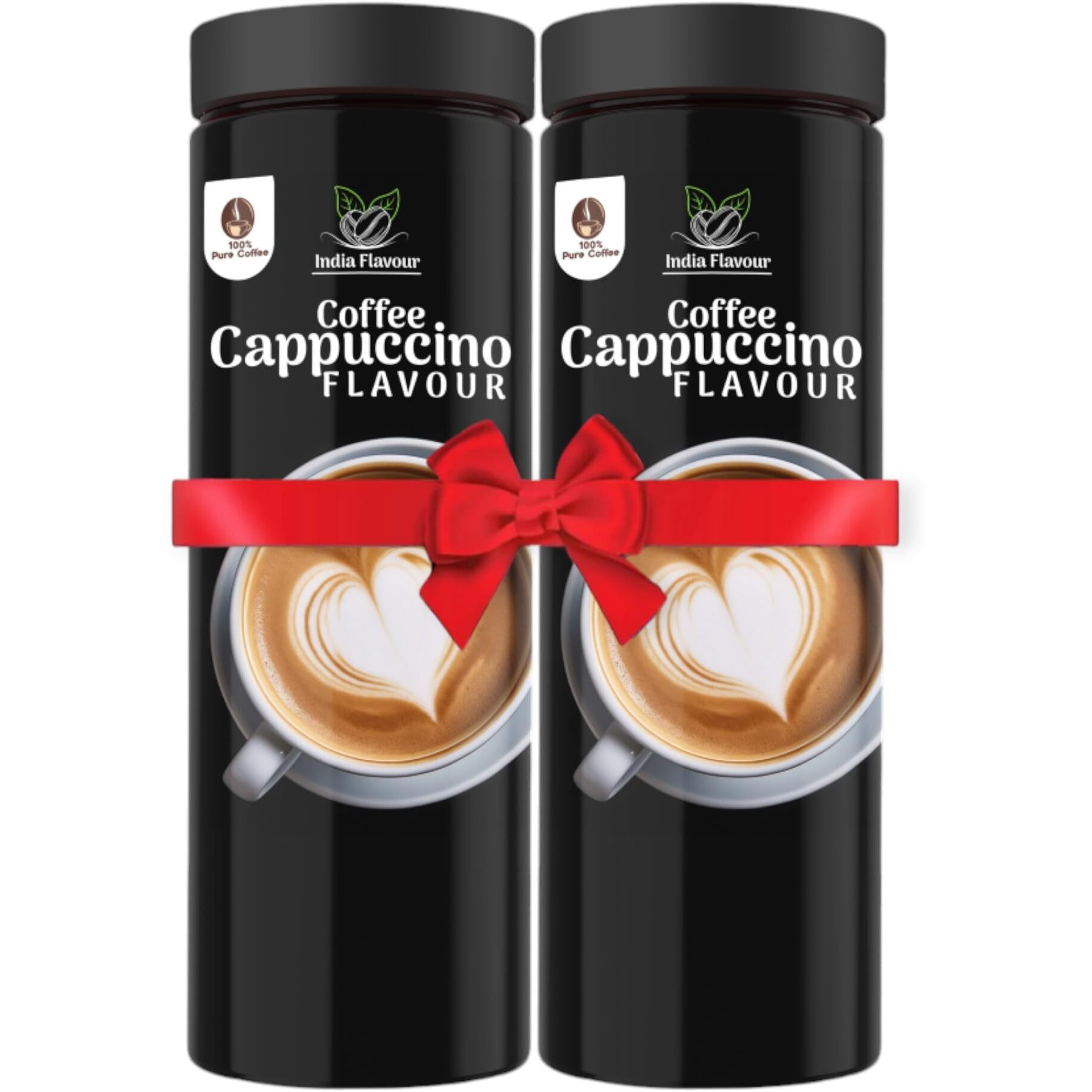 India Flavor Cappuccino Coffee | Creamy, Smooth Instant Coffee Powder | 200 gm coffee, 100 Servings