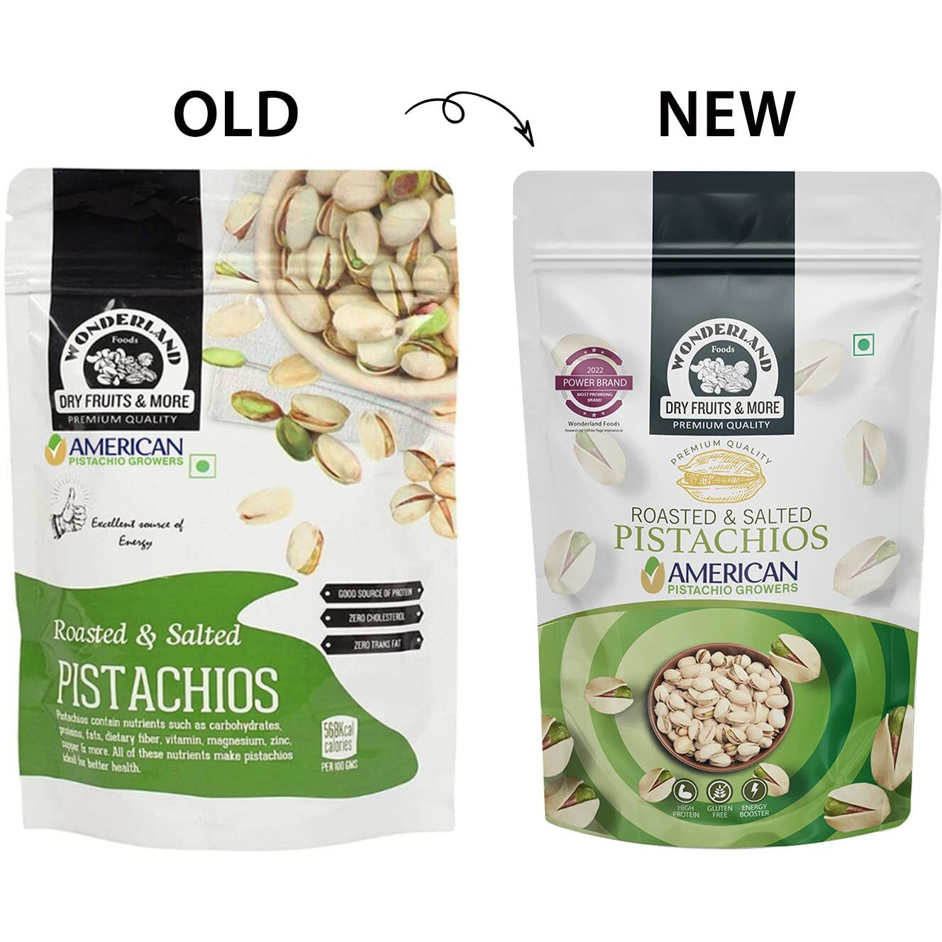 WONDERLAND FOODS Dry Fruits I American California Roasted & Salted Pistachios 18-20 Size (Pista) 200g Pouch
