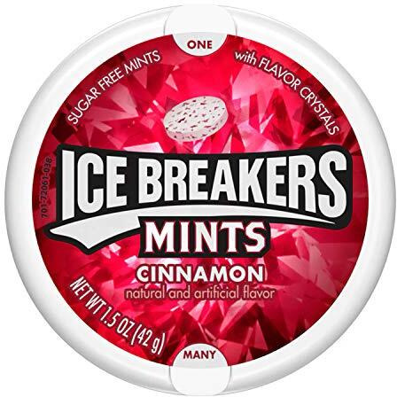 Ice Breakers Cinnamon Mints, Natural and Artificial Flavor, 42 g