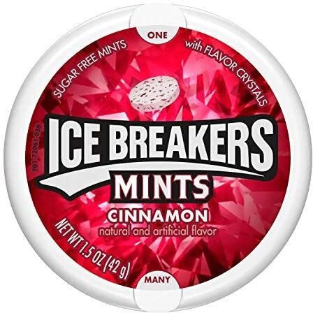 Ice Breakers Cinnamon Mints, Natural and Artificial Flavor, 42 g