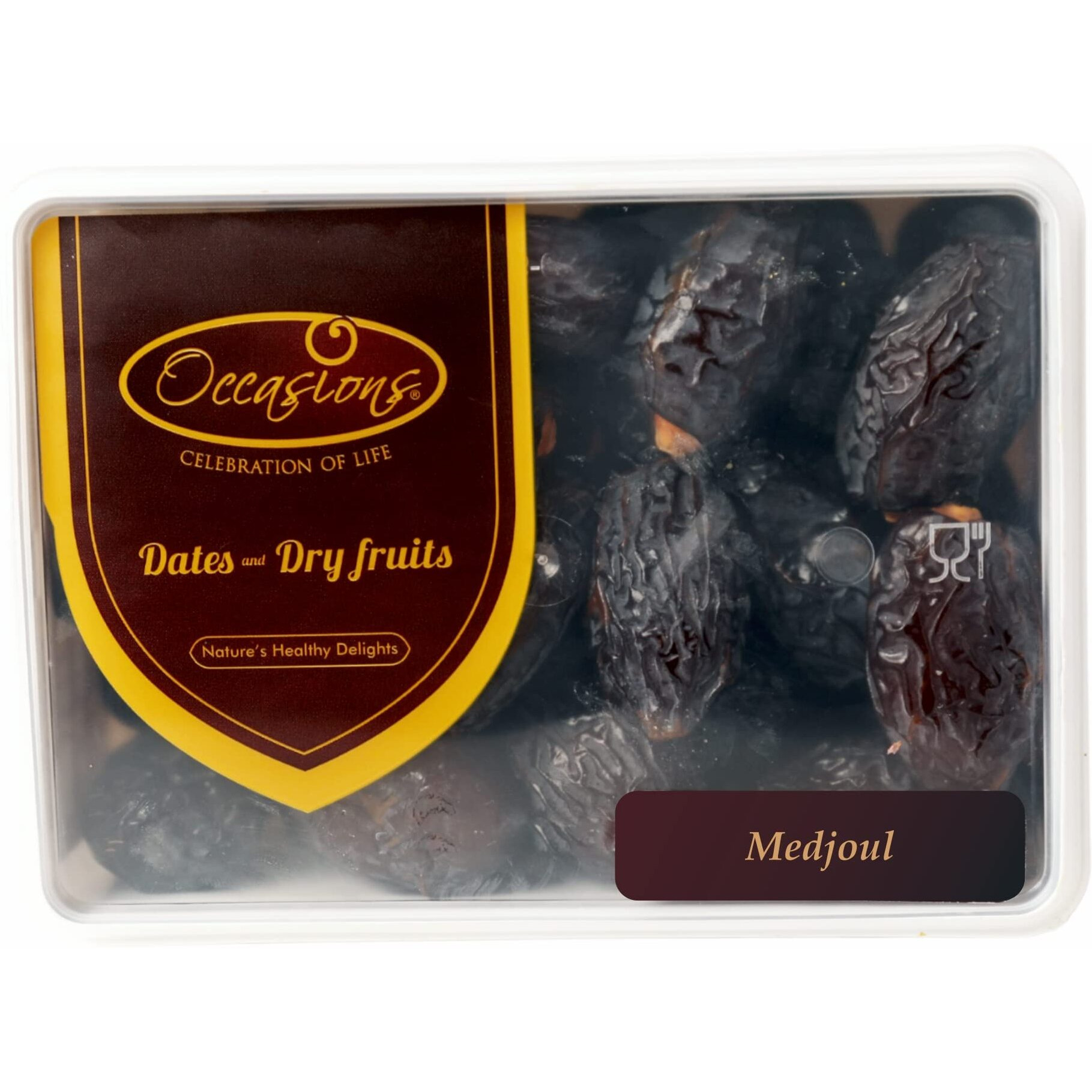 Occasions Gourmet Medjoul Dates (Jumbo Khajoor) Dry Fruits, 1Kg (Snacks Rich In Dietary Fibre)