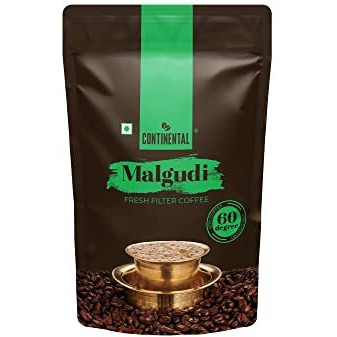 Continental Malgudi Filter Coffee Powder 200gm Pouch (60% Coffee - 40% Chicory), Bag