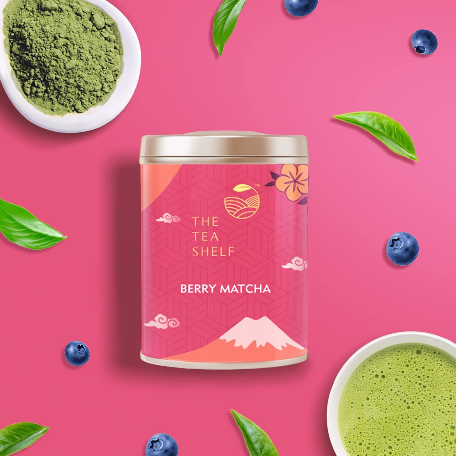 The Tea Shelf - Berry Matcha Green Tea | 100% Authentic | Flavourful Superfood | Sourced from Shizouka Region, Japan - 30gm (20 Servings)