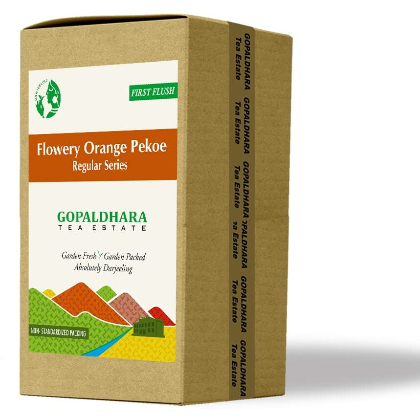 Gopaldhara Darjeeling Tea Flowery Orange Pekoe First Flush 700g Value Pack - From The Gopaldhara Tea Estate Highest Elevation 7000 Feet