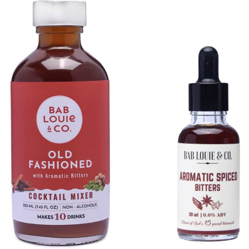 Bab Louie & Co. Cocktail Mixer (Old Fashioned + Aromatic Bitters, Pack of 1)