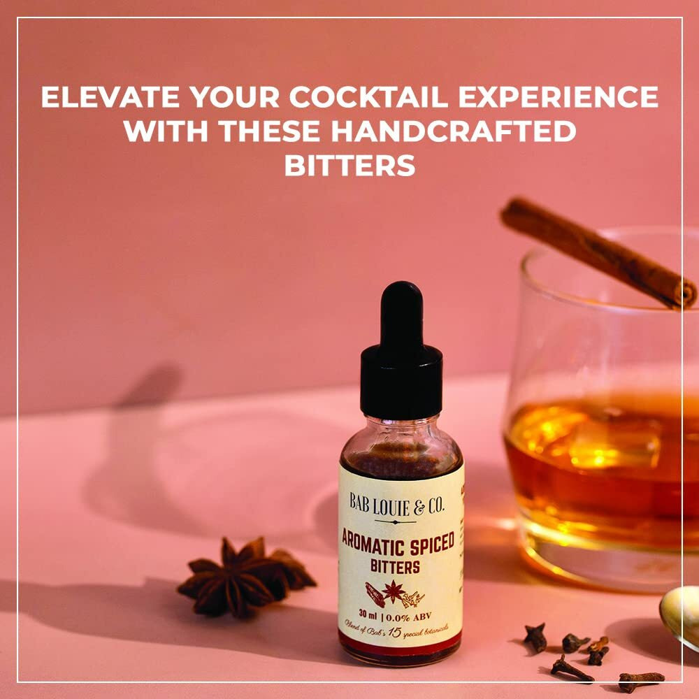 Bab Louie & Co. Cocktail Mixer (Old Fashioned + Aromatic Bitters, Pack of 1)