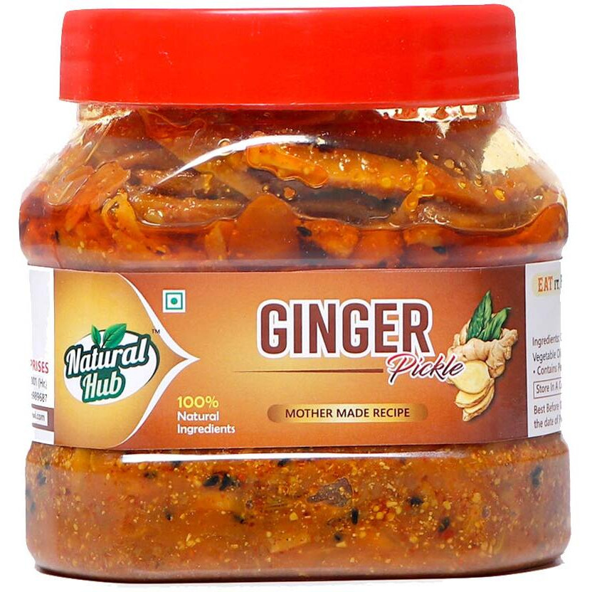 Natural Hub Mothermade Ginger Pickle, (Adrak ka Achar, 500 gm)