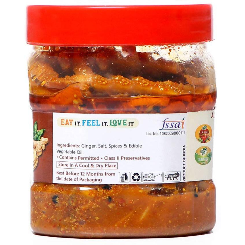 Natural Hub Mothermade Ginger Pickle, (Adrak ka Achar, 500 gm)