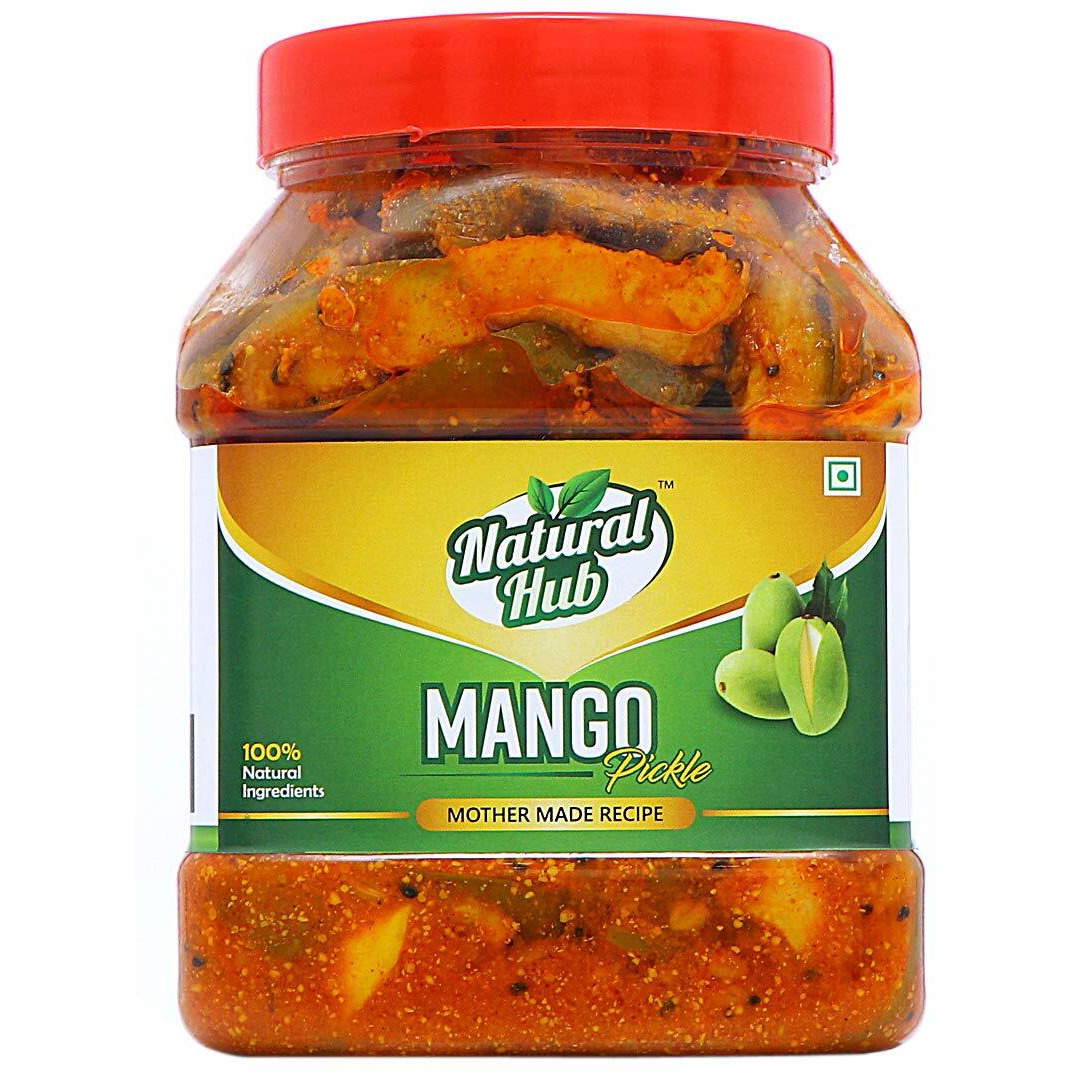 Natural Hub Ghar Ka Bana Yummy Mango Pickle, Aam Ka Achaar, Keri Ka Achaar (1kg)