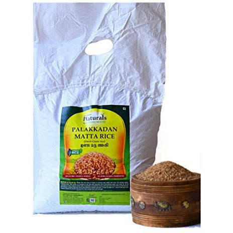 Naturals & Consumatic Premium Palakkadan Matta Rice | unda Matta | 5 KG| Rose Matta | Kerala Matta | Kutthari | Parboiled | Nutrient Rich