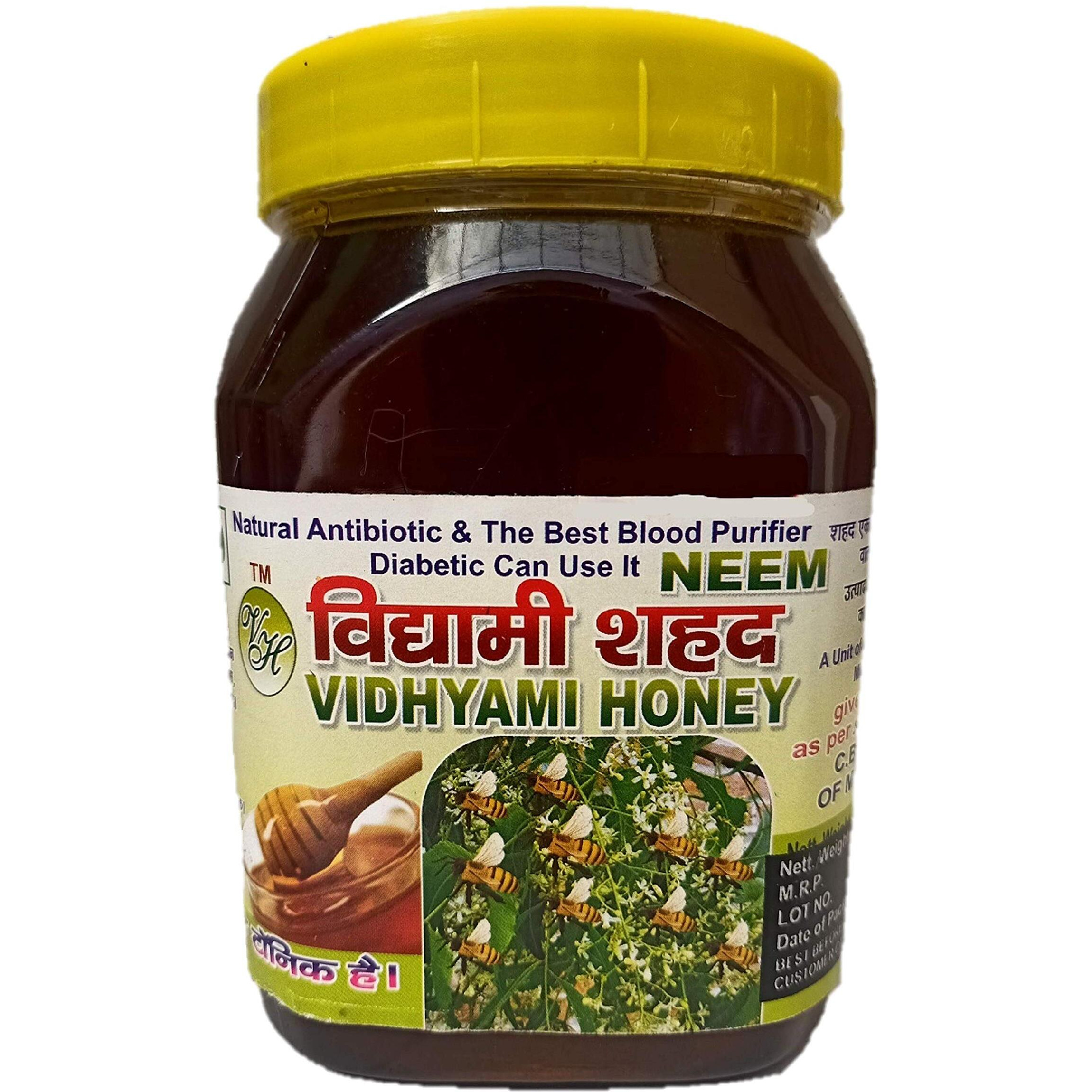 Vidyami Natural 100% Organic Pure Wild Forest Natural NEEM Honey Unprocessed Naturally Rich Active No Sugar Adulteration, Immunity Booster, 1Kg (1)