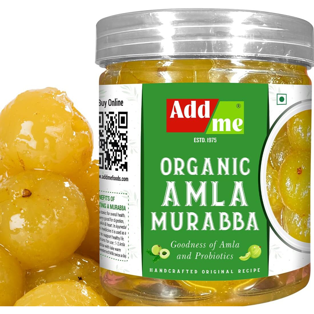 Add me Dry Amla Murabba 400gm | Sweet & Delicious Amla Ka Murabba Without Sugar Syrup | Immunity Booster Organic Muraba In Pet Jar