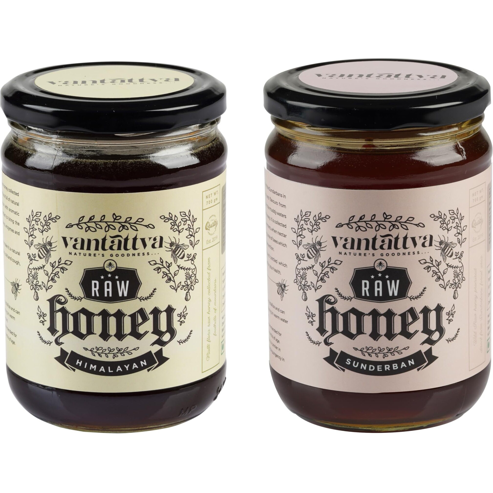 Vantattva Wild Organic Honey Combo- Himalayan and Sundarban (Mangrove) -1400 gm