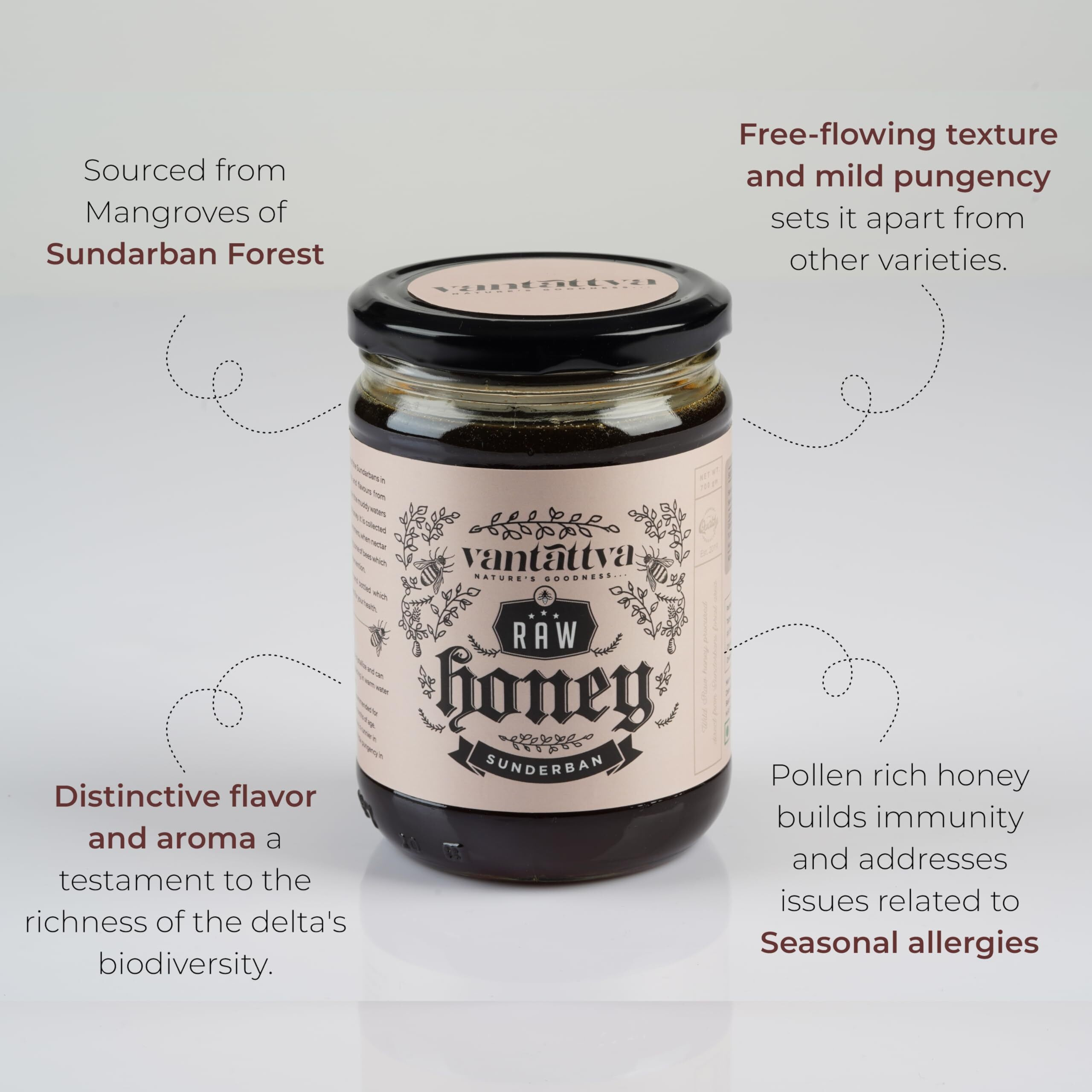Vantattva Wild Organic Honey Combo- Himalayan and Sundarban (Mangrove) -1400 gm