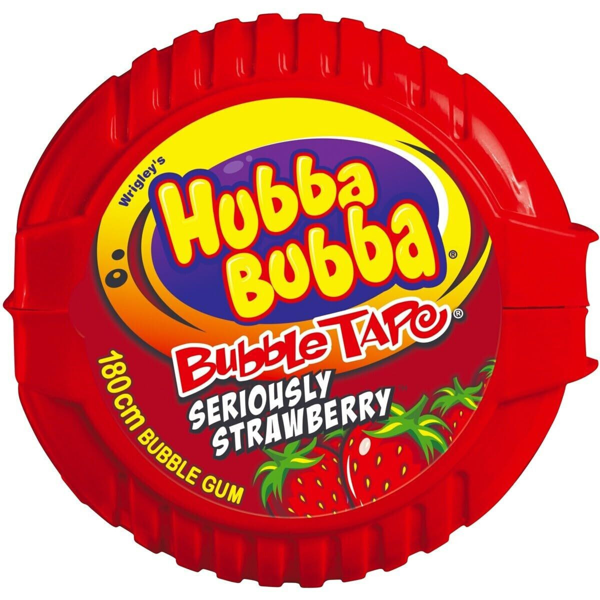Wrigleys Hubba Bubba Bubble Tape Seriously Strawberry Bubble Gum, 2 oz / 56.7 g